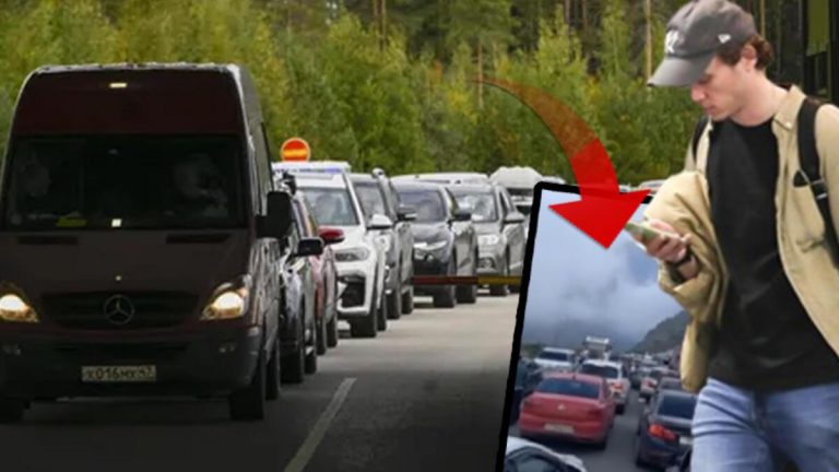 Ruslar akın akın kaçıyor… Sınır kapılarında araç kuyrukları, Rusya alarma geçti!