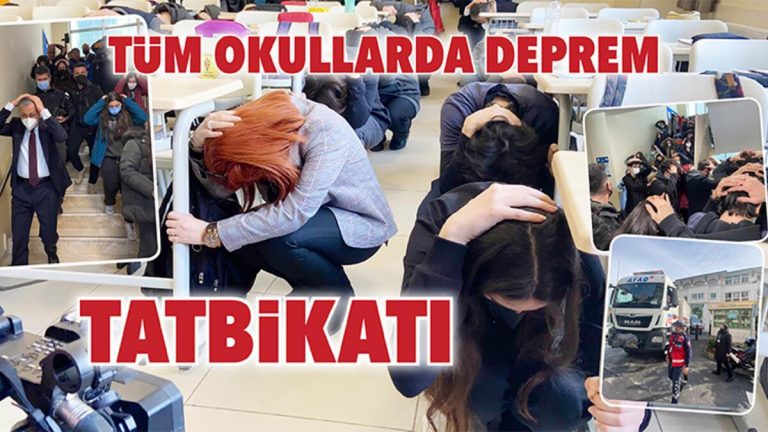 Tüm okullarda sarsıntı tatbikatı