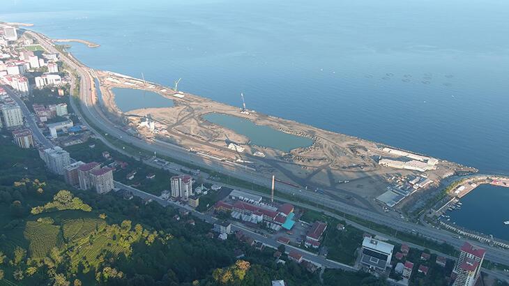Rize Şehir Hastanesi’nde deniz dolgusunun yüzde 73’ü tamam