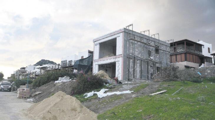 Bodrum’da sitede kaçak yapılaşma gerginliği!