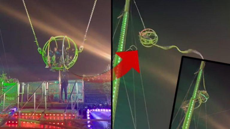Lunaparkta korku dolu anlar! Halat kopunca havada savruldular…