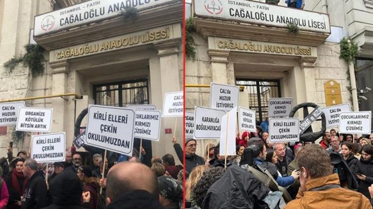 Veliler lisenin önüne akın etti! Konu: 6 yaşındaki kızın istismarı, okul müdürünün paylaşımı olay oldu
