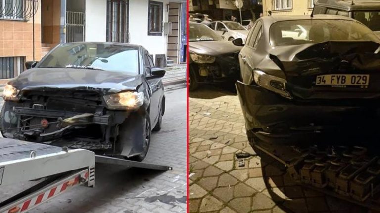 İstanbul’da bir garip olay! Lüks cipiyle 13 araca çarptı