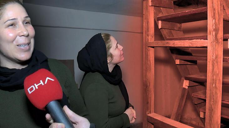 Toprak sahipleri anlaşamadı; bodrum kattaki kiracının evi apartman girişi yapıldı