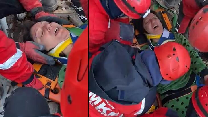 52 saat sonra enkazdan çıkarıldı, gözyaşları sel oldu: Hepinizi çok seviyorum