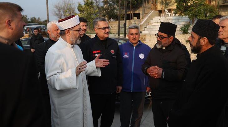 Diyanet İşleri Lideri Erbaş’tan Hatay’da Saint İlyas Rum-Ortodoks Kilisesine ziyaret
