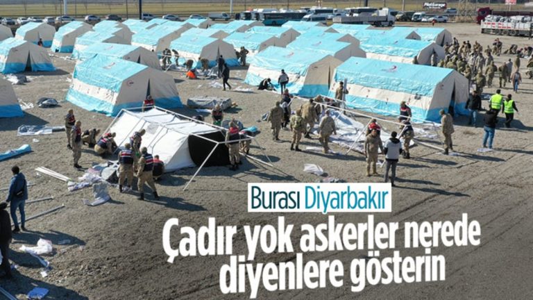 Mehmetçik, Diyarbakır’da 4 bin 200 çadırın konseyimi için harekete geçti