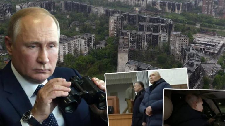 Rusya dünyaya bu görüntüler ile duyurdu… Putin’den Mariupol’e sürpriz ziyaret