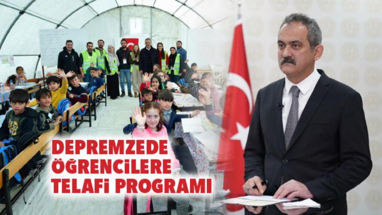 Depremzede öğrencilere telafi programı