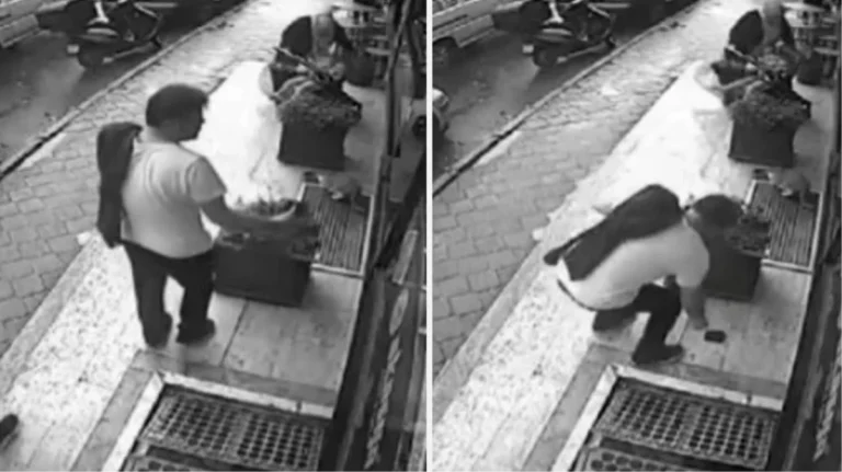 Kayıp cüzdanı “Karakola götüreceğim” diyen şahıs ortadan kayboldu! O anlar kamerada
