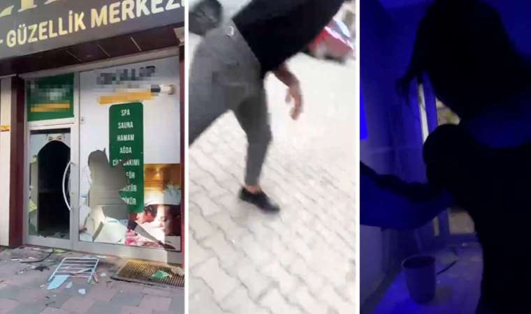 İstanbul’dan gelen baba ‘masaj salonunu’ bastı: Ortalık savaş alanına döndü