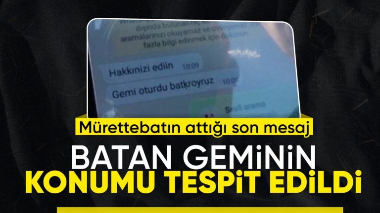 AFAD Lideri Okay Memiş açıkladı: Batan geminin pozisyonu tespit edildi