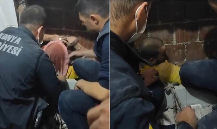 Polisten kaçmaya çalışırken evin tuvalet havalandırmasında sıkıştı