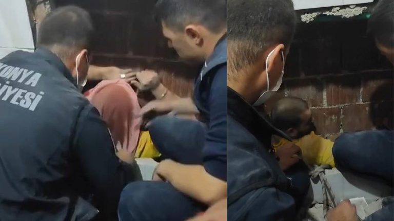 Polisten kaçmaya çalışırken tuvaletin havalandırmasında sıkıştı