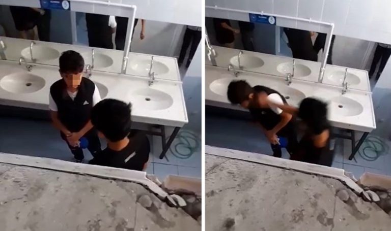 Akran zorbalığı kamerada: 3 öğrenci, okul arkadaşlarını tuvalette darbedip görüntü çekti!