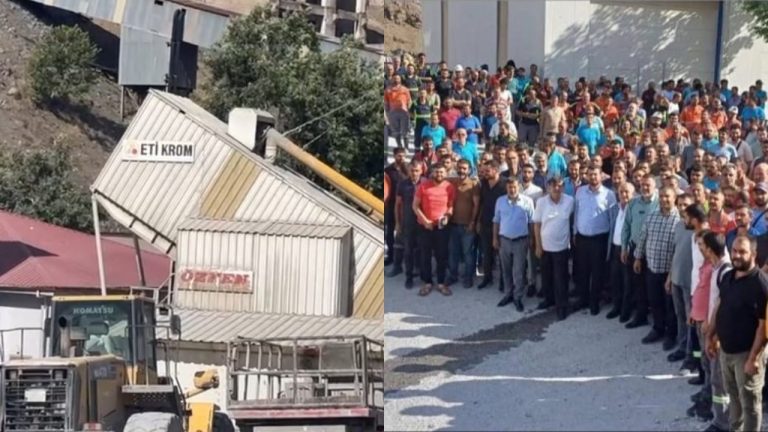 Grevde olan Eti Krom’da işveren üretimi durdurdu