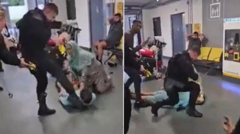 İngiliz polisinden tepki çeken müdahale! Etkisiz hale getirdiği saldırganı feci şekilde dövdü