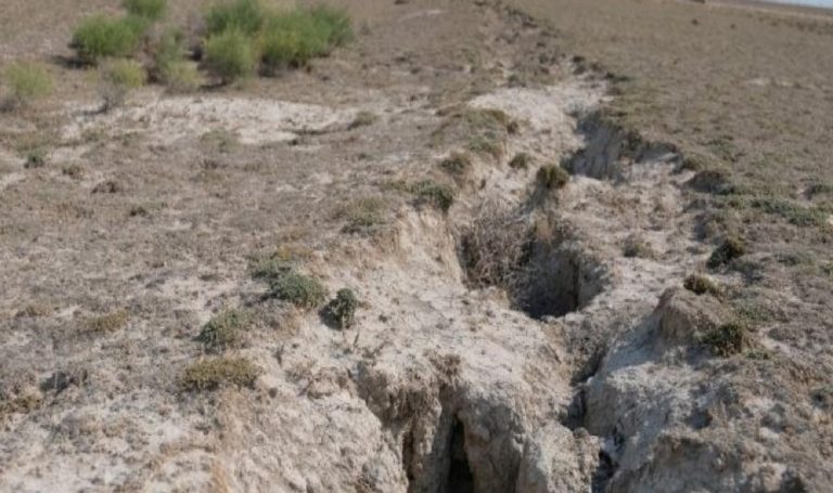 Huzursuz eden imaj… Kuraklık nedeniyle 5 metreyi bulan yarıklar oluştu