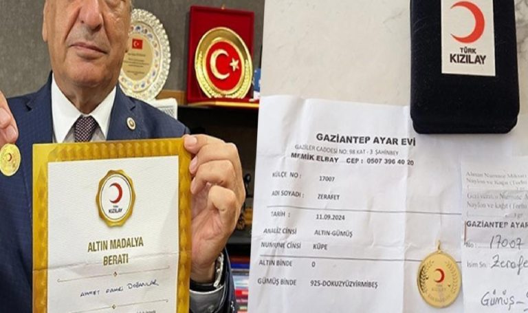 CHP’li Öztürkmen: Kızılay’ın verdiği altın madalyada altın oranı sıfır çıktı