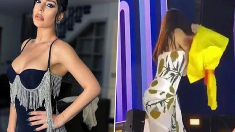 Simge Sağın’a sahnede çiçek ve telefon fırlattılar: Yüzüne isabet etti