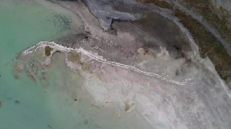 Sular çekildi, 3000 yıllık tarih gün yüzüne çıktı