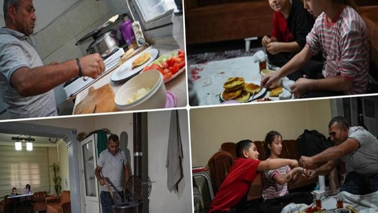 İş kıyafetleriyle yemek yapan babasını ‘babam bir dahi’ diyerek paylaşan küçük kız: ‘O gün içimden gelmişti’