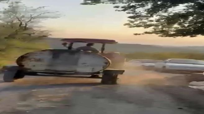 Patlak Lastikle Yangın Söndürme Mücadelesi