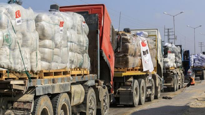 AFAD: 7 Ekim 2023’ten bu yana Gazze’ye 101.725 ton insani yardım materyali sevk edildi