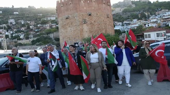 Antalya ve ilçelerinde “Gazze Kararlılık Yürüyüşü” düzenlendi