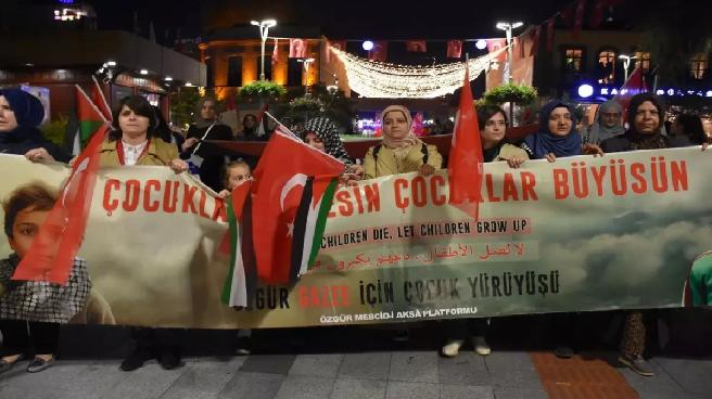 Trabzon’da İsrail’in Gazze’ye saldırıları protesto edildi