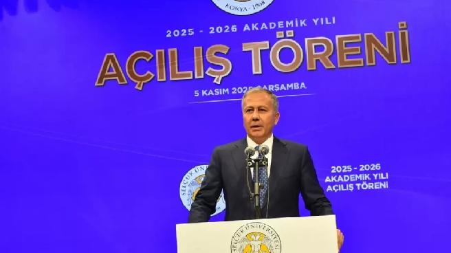İçişleri Bakanı Yerlikaya Selçuk Üniversitesi Akademik Yılı Açılışı Töreni’nde konuştu Açıklaması