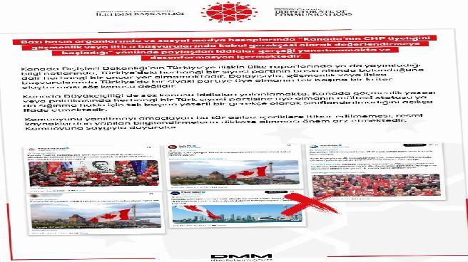 Kanada’dan CHP Üyeliği ile İlgili Dezenformasyon Açıklaması