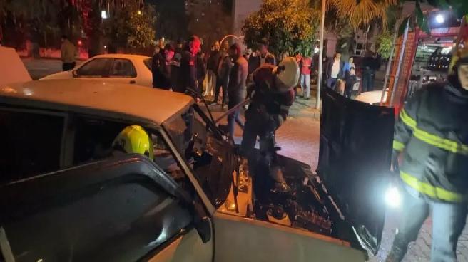 Aydın’da park ettiği araç saniyeler içinde alev aldı