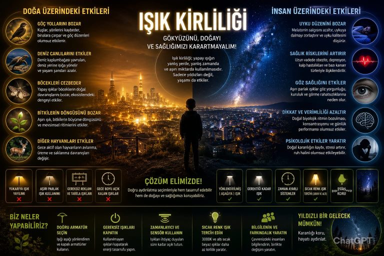 Işık Kirliliğinin Doğa ve İnsanlar Üzerindeki Etkileri ve Alınabilecek Önlemler