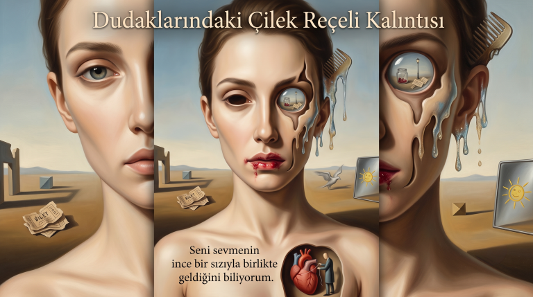 Dudaklarındaki Çilek Reçeli Kalıntısı