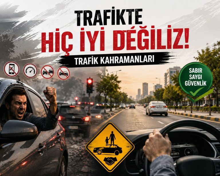 TRAFİKTE HİÇ İYİ DEĞİLİZ